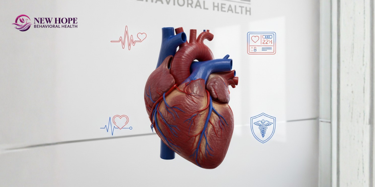 What is cardiomyopathy — visual illustration of heart structure showing weakened or enlarged heart muscle and blood flow.