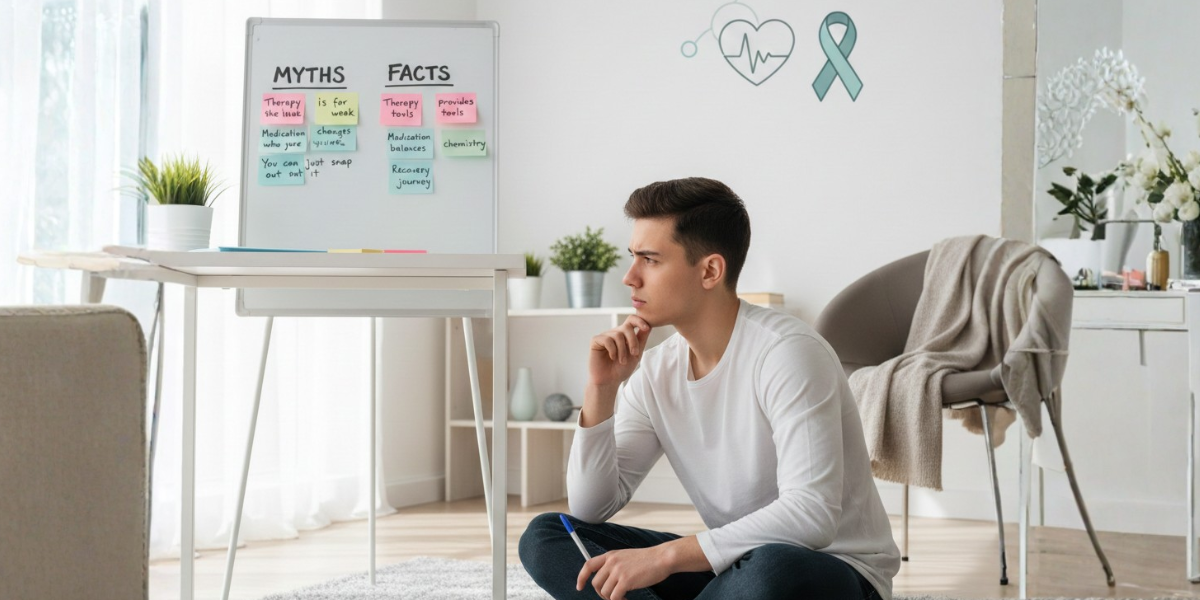 mental health myths and facts concept