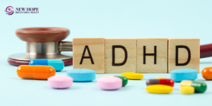 A child and adult showing early signs of ADHD such as difficulty focusing and restlessness