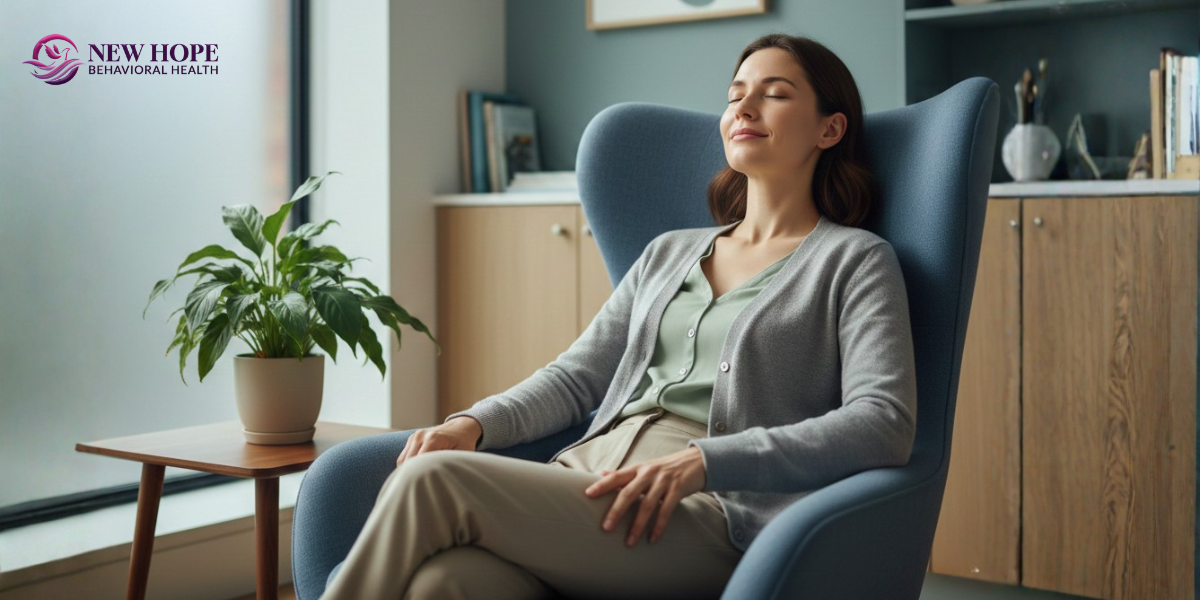 Common mental health myths about stress and anxiety represented through a realistic calm and balanced mental health concept