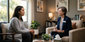 paranoia symptoms consultation with psychiatrist in mental health clinic